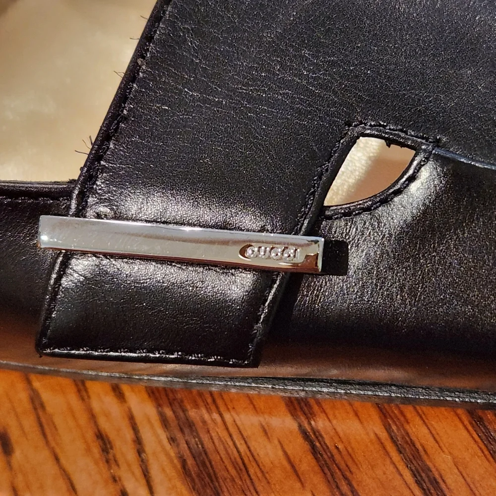 Vintage Gucci Leather Mules - Picture 5 of 7